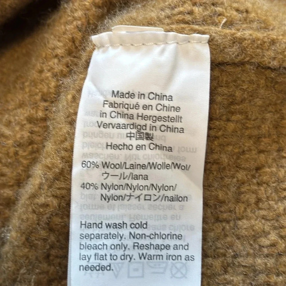 J. Crew Cable-knit patchwork tunic sweater Camel/Tan/Brown Size Small Chunky - Picture 12 of 13